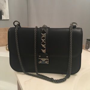 Valentino Rockstud Leather Black Bag